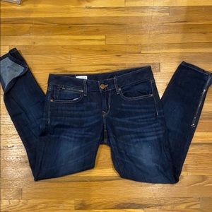 Gap always skinny dark zipper leg size 27/4 jeans